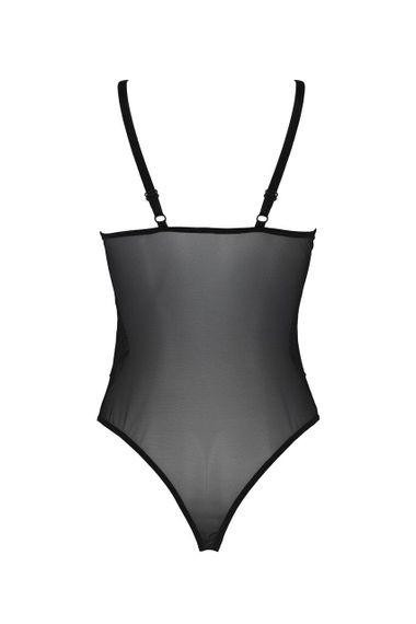 Боді Passion KERRIA BODY black, S/M, з високими вирізами та верхом балконет Sex Aura | Зображення 3