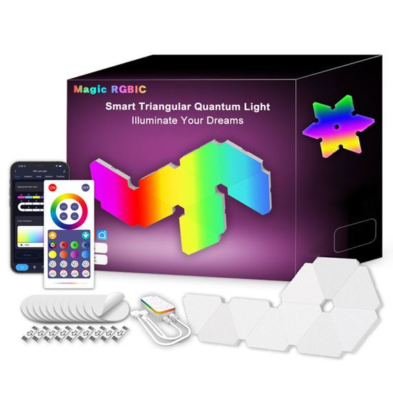 Настінний світильник Smart Triangular Quantum Light SAL-012B Bluetooth USB interface with app 10 pcs