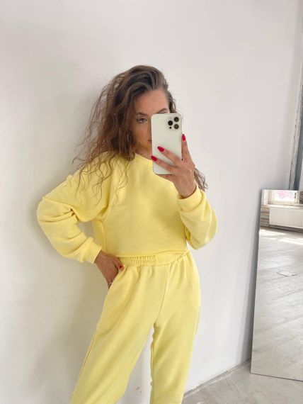 Костюм вільного крою жовтий XL | Зображення 2