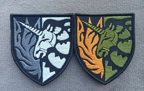 Шеврон единорог / комплект 2шт