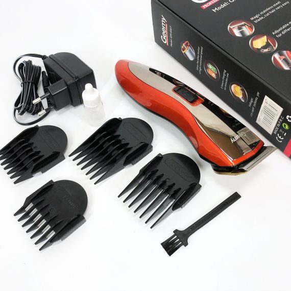 Машинка для стрижки від акб, Електрична машинка для стрижки побутова, Професійний тример з насадками HW-57 | Зображення 2