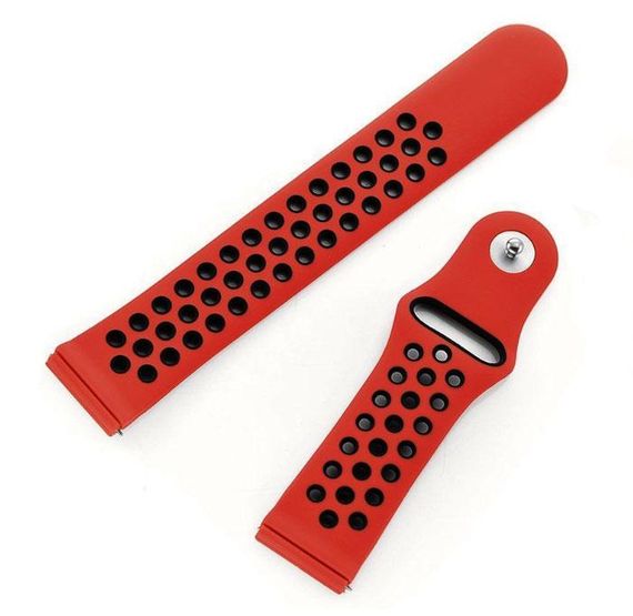 Спортивний ремінець Primo Perfor Sport годинника для Samsung Galaxy Watch Active / Active 2 - Red&Black | Зображення 1