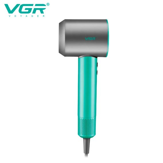 Професійний фен VGR V-440 GREEN 1400 Вт, фен для сушіння та укладання волосся з 3 насадками, 3 рівнями обдуву та холодним повітрям | Зображення 1