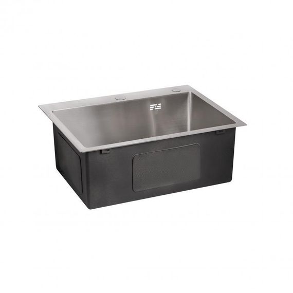 Мойка для кухни интегрированная Lidz Handmade H5045 (LDH5045BRU35383) Brushed Steel 3,0/1,0 мм | Зображення 3