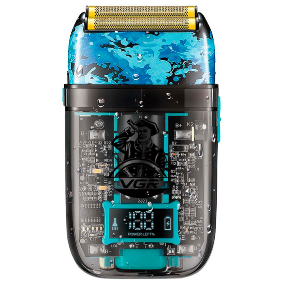 Электробритва VGR V-352 шейвер, двойное лезвие, IPX5, LED дисплей | Зображення 2