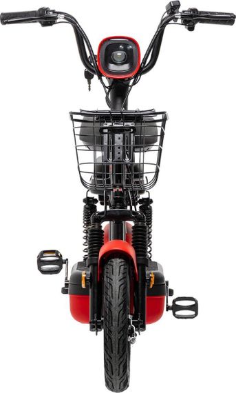 Электроскутер Crosser Mini LFP 450W 48V 15Ah, LiFePO4 аккумулятор, до 50 км пробег, электровелосипед 2 места Красный | Зображення 8