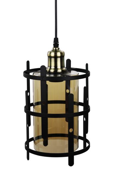 Люстра підвісна LOFT на 1 лампочку 25057 Чорний 40-90х17х17 см. | Зображення 1