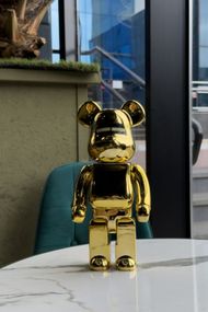 Bearbrick Gold X-Large дизайнерська статуетка ведмідь Беарбрік 28 см mb014, колір золотий