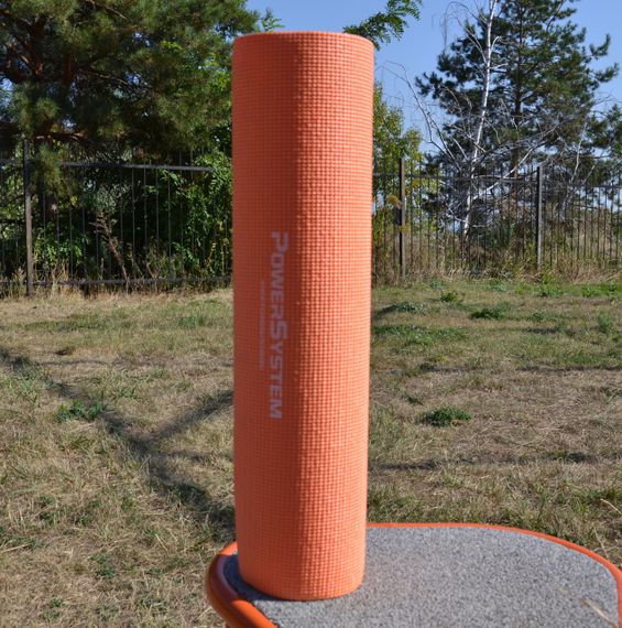 Килимок для йоги та фітнесу Power System PS-4014 PVC Fitness-Yoga Mat Orange (173x61x0.6) | Зображення 5