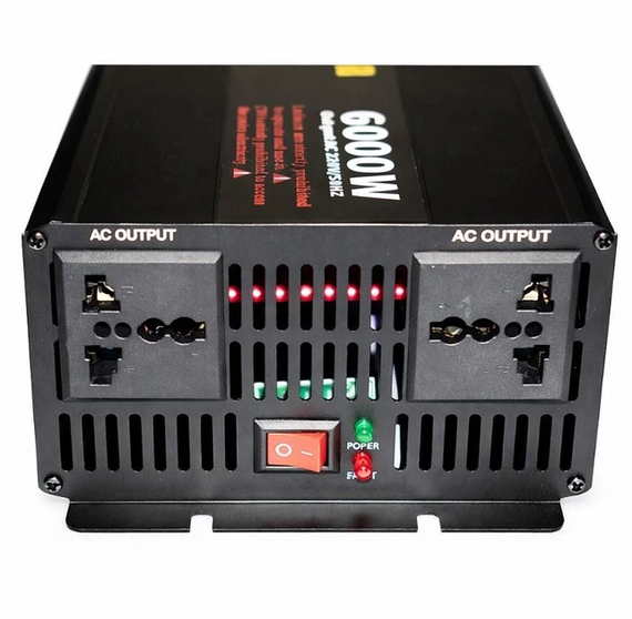 Перетворювач напруги (інвертор) Eryuan із чистою синусоїдою (6000W LCD-дисплей, DC/AC 12V-220V) | Зображення 1