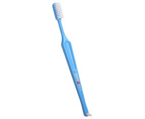 Зубна щітка середньої жорсткості paro® toothbrush M27L з монопучковою насадкою, блакитна