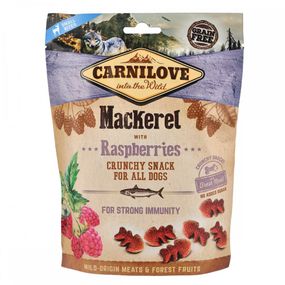 Ласощі Carnilove Dog Crunchy Snack Mackerel with Raspberries для собак для міцного імунітету зі скумбрією та малиною 200 г