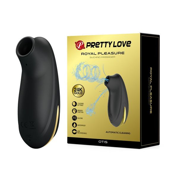 Кліторальний вібратор Чорний Royal Pleasure Sex Aura