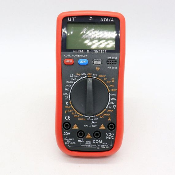 Мультиметр цифровий DT UT-61A з підсвіткою екрану / Універсальний тестер напруги | Зображення 4