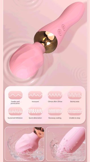 Вібратор мікрофон "Double vibration", колір рожевий, 10 режимів вібрації Sex Aura | Зображення 6