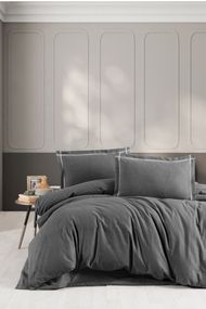 Комплект постельного белья First Choice Flanel 200×220 см Soprano Antracite