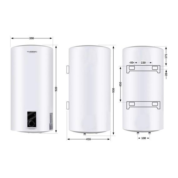 Водонагрівач електричний Thermo Alliance 80 л SLIM вертикальний, сухий ТЕН 2,0 кВт D80V20J(D)2-K | Зображення 1
