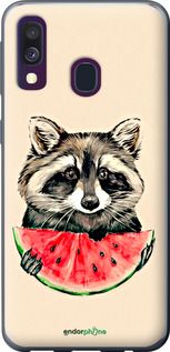 Чохол на Samsung Galaxy A40 2019 A405F Єнотик з кавуном "4605u-1672-2448"