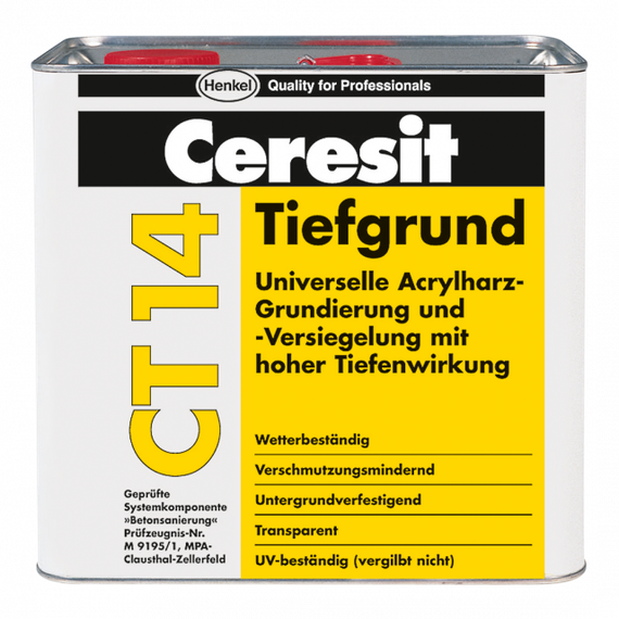 Ґрунтівка універсальна глибокопроникаюча Ceresit CT 14 Tiefgrund 5л. | Зображення 1
