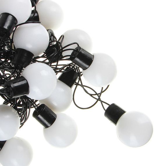Гірлянда матова кулька 40LED 5м (флеш) 18мм, Новорічна бахрама, Світлодіодна гірлянда, Вулична гірлянда | Зображення 2
