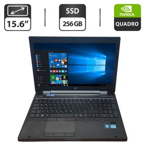 Ноутбук Б-клас HP EliteBook 8560w / 15.6" (1600x900) TN / Intel Core i5-2520M (2 (4) ядра по 2.5 - 3.2 GHz) / 8 GB DDR3 / 256 GB SSD / nVidia Quadro 2000M, 2 GB GDDR3, 128-bit / WebCam / DVD-ROM б/в