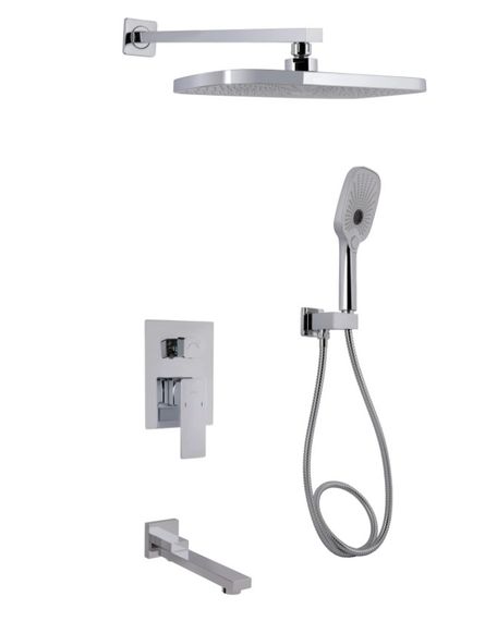 Душова система універсальна Qtap Gemini Chrome прихованого монтажу QTGEM114CRM45702