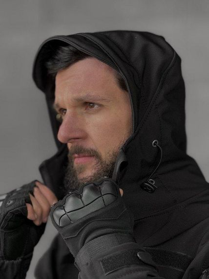 Демісезонна тактична куртка софтшел lion black ВТ5053 | Зображення 3