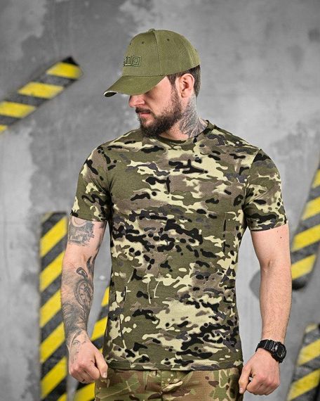 ХЛОПКОВАЯ тактическая футболка PATRIOT MultiCam green  ДЛ6384 | Зображення 1