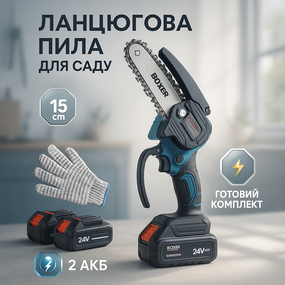 Пилы для обрезки сада, Мини-пила с аккумуляторным питанием, Переносная цепная пила на аккумуляторе ID-96