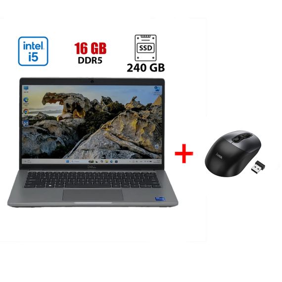 Ультрабук Dell Latitude 5440 / 14" (1920x1080) IPS / Intel Core i5-1350P (12 (16) ядер по 1.9 - 4.7 GHz) / 16 GB DDR5 / 240 GB SSD / Intel Iris Xe Graphics / WebCam б/у + Подарок Беспроводная мышь HOCO GM28