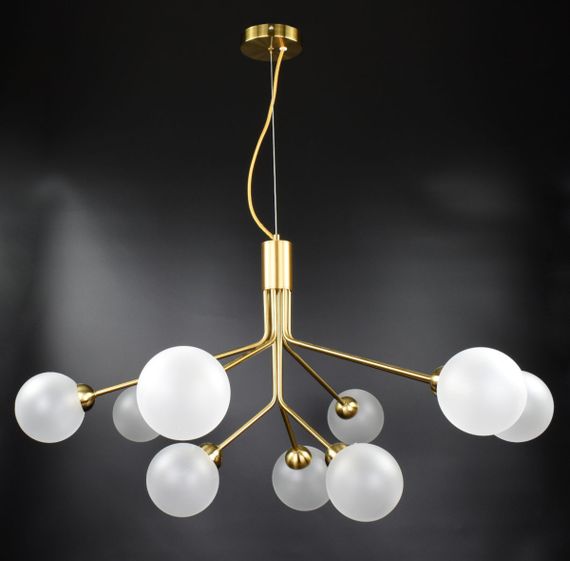 Люстра підвісна на 9 лампочок 26736 Латунь 55-140х90х90 см.