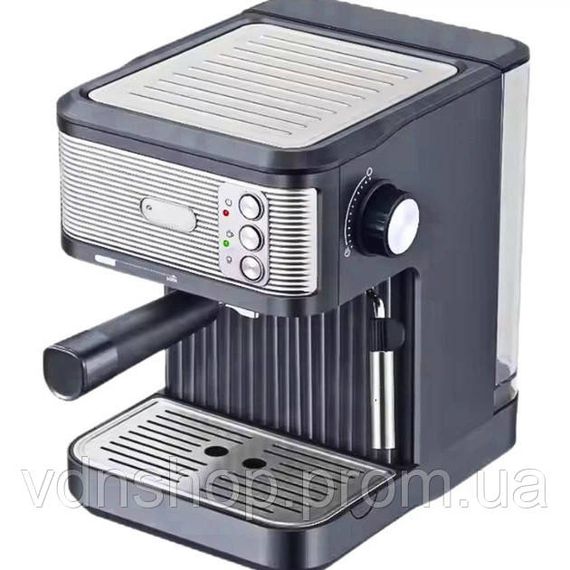 Багатофункціональна ріжкова кавоварка Crownberg СВ-1569 1200Вт Надійна кавоварка для еспресо та латтте DT-52