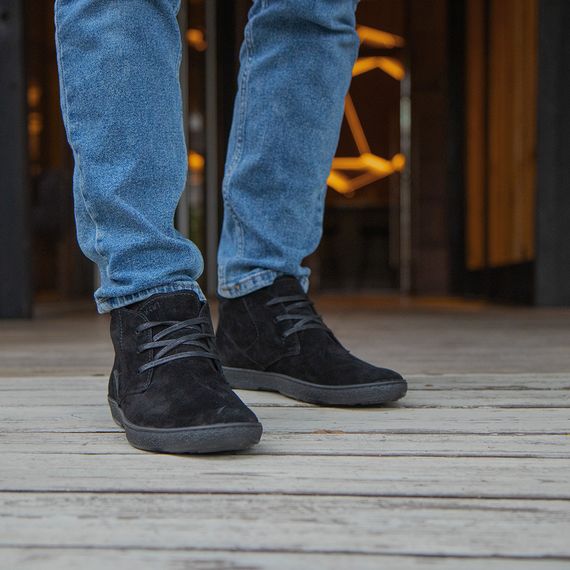 Качественные замшевые ботинки для мужчин на меху