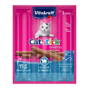 Ласощі для котів Vitakraft Sticks з камбалою, 3 шт х 6 гр