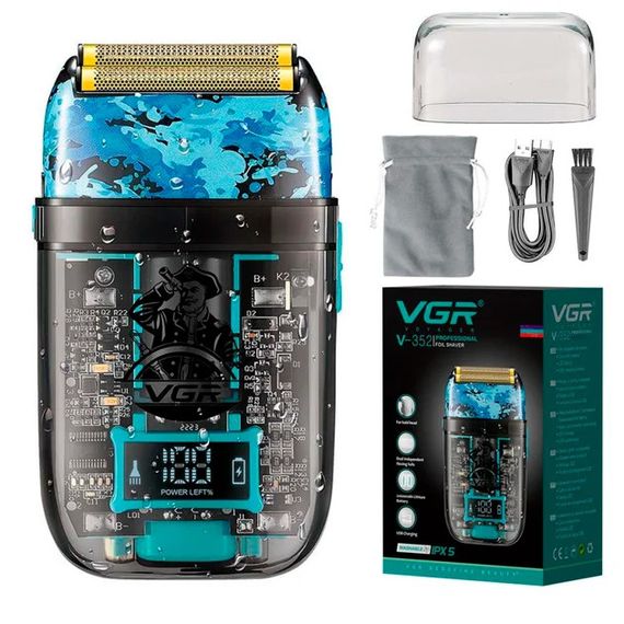 Триммер для волос VGR V-352 • Аккумуляторная машинка для стрижки Hair Clippers V-352, шейвер для бороды, усов и окантовки