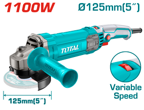 Кутова шліфувальна машина TOTAL TG110125565 1100Вт, 125мм, 5000-12000 об/хв.
