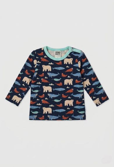 Дитячий лонгслів для хлопчика Green Cotton 62 см Темно-синій (25111254)