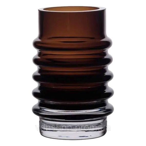 Ваза скляна декоративна 18 см у скандинавському стилі для квітів та інтер'єру 900 мл Чорна HP-10-22 | Зображення 1