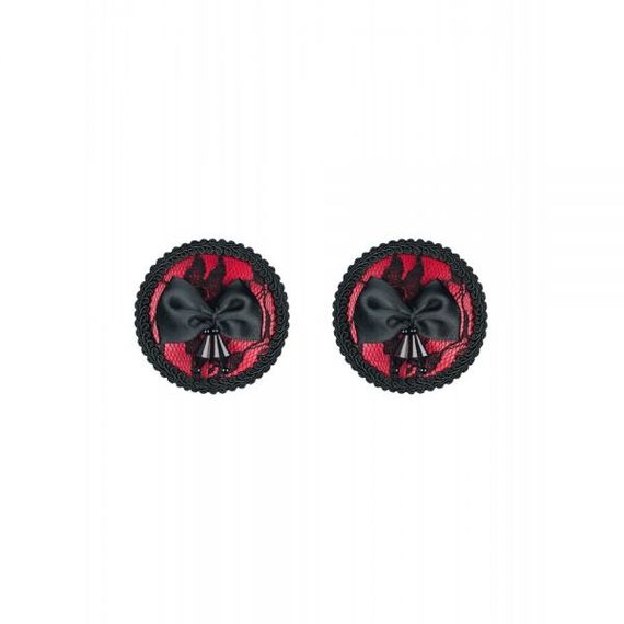 Пестис Obsessive Megies nipple covers black, Красный; чёрный, One Size | Зображення 1