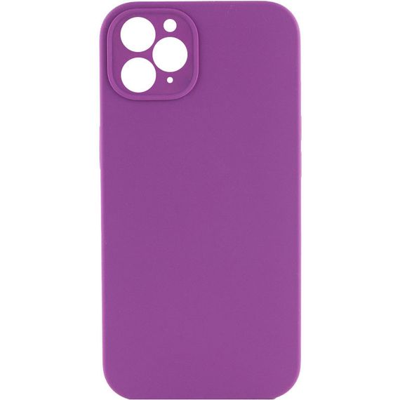 Чохол Silicone Case Square Full Camera Protective (AA) NOLOGO для Apple iPhone 11 Pro (5.8") Фіолетовий / Grape
