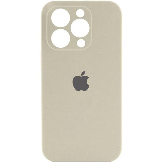 Чохол Silicone Case Full Camera Protective (AA) для Apple iPhone 13 Pro (6.1") Бежевий / Antique White