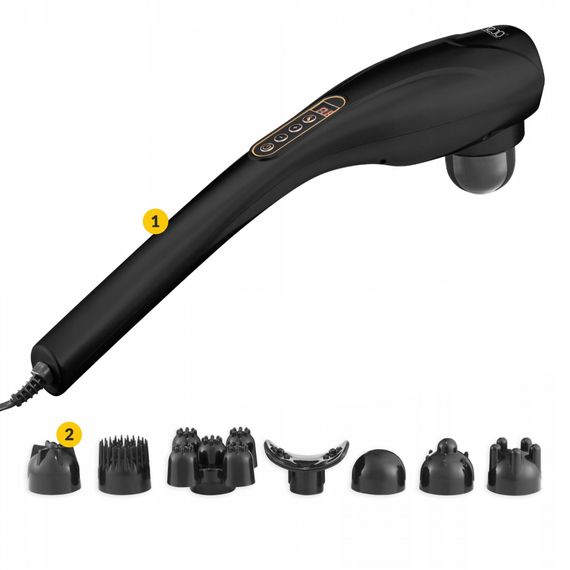 Ручний вібраційний масажер для тіла 4FIZJO Long Stick 7 в 1 4FJ0556 Black (P-5907739319142) | Зображення 9