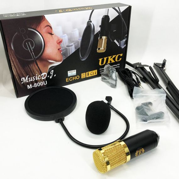 Микрофон Студийный конденсаторный Music D.J. M-800U со стойкой и ветрозащитой | Зображення 1