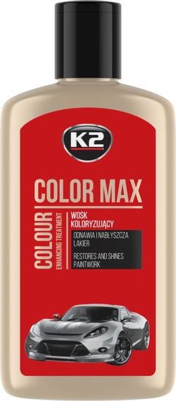 Поліроль восковий для кузова K2 Max Color червоний 250 мл (K020RED)