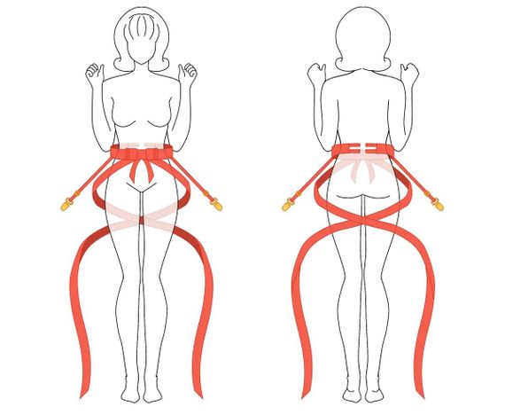 Фіксатор бондаж з бантом для нижньої частини тіла UPKO Bowknot, червоний Sex Aura | Зображення 7