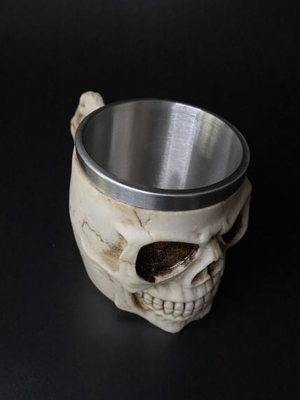 Кружка Череп 400 мл — 3D келих із нержавіючої сталі та епоксидної смоли | Зображення 3