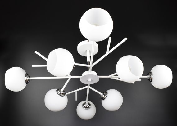 Люстра стельова на 8 лампочок 27079 Білий 34х85х85 см. | Зображення 1