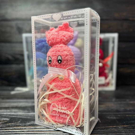 Подарунковий комплект рушників 25-817 у вигляді зайчика у святковій упаковці, 20*11cm | Зображення 2