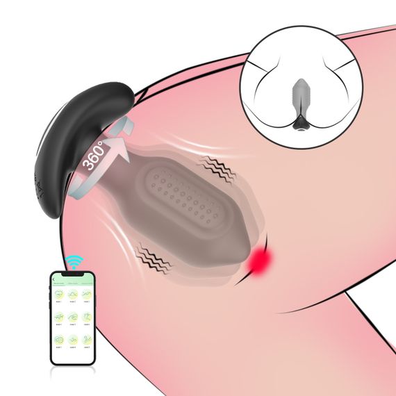 Анальная пробка с вибро Bliss APP - Vibrating Anal Plug sexstyle | Зображення 2