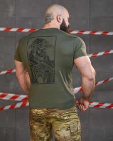 Тактична терморегулююча футболка SABUR hell олива ВТ6580